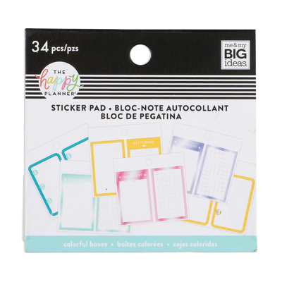 Tiny Sticker Pad - Colorful Boxes