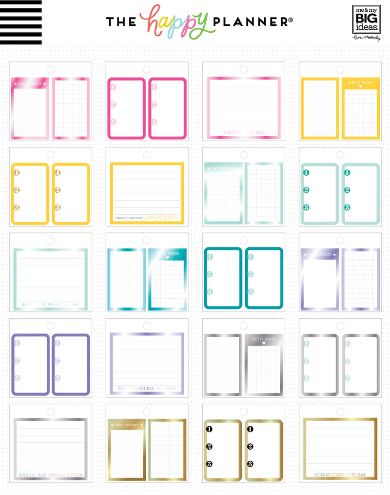 Tiny Sticker Pad - Colorful Boxes