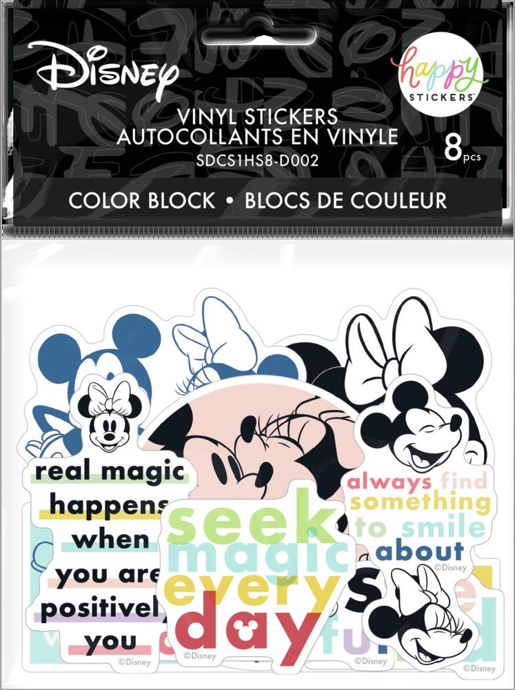 Disney© Mickey Mouse & Minnie Mouse Colorblock Die Cut Vinyl Decal Sti ...
