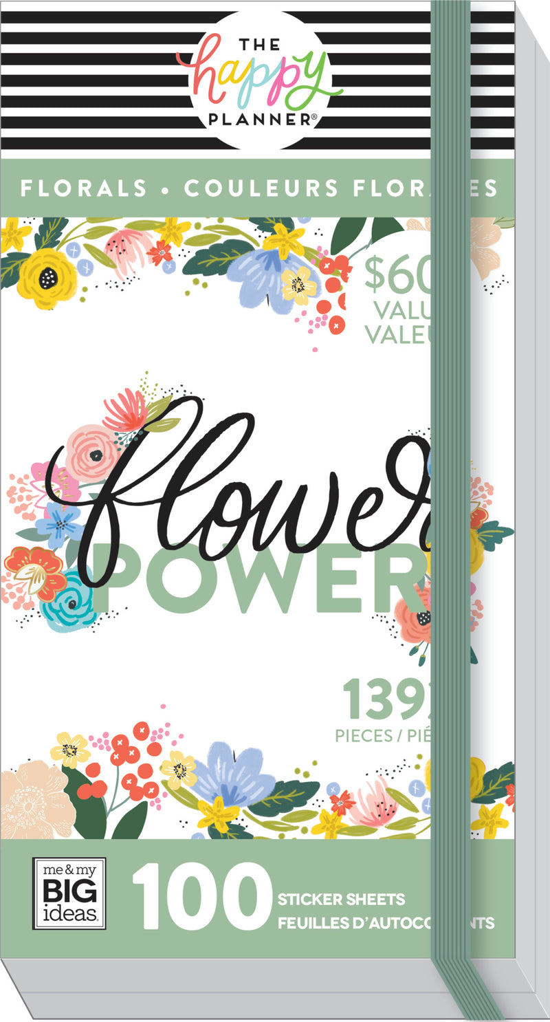 Flower Power Mega Value Pack Stickers - 100 Sheets
