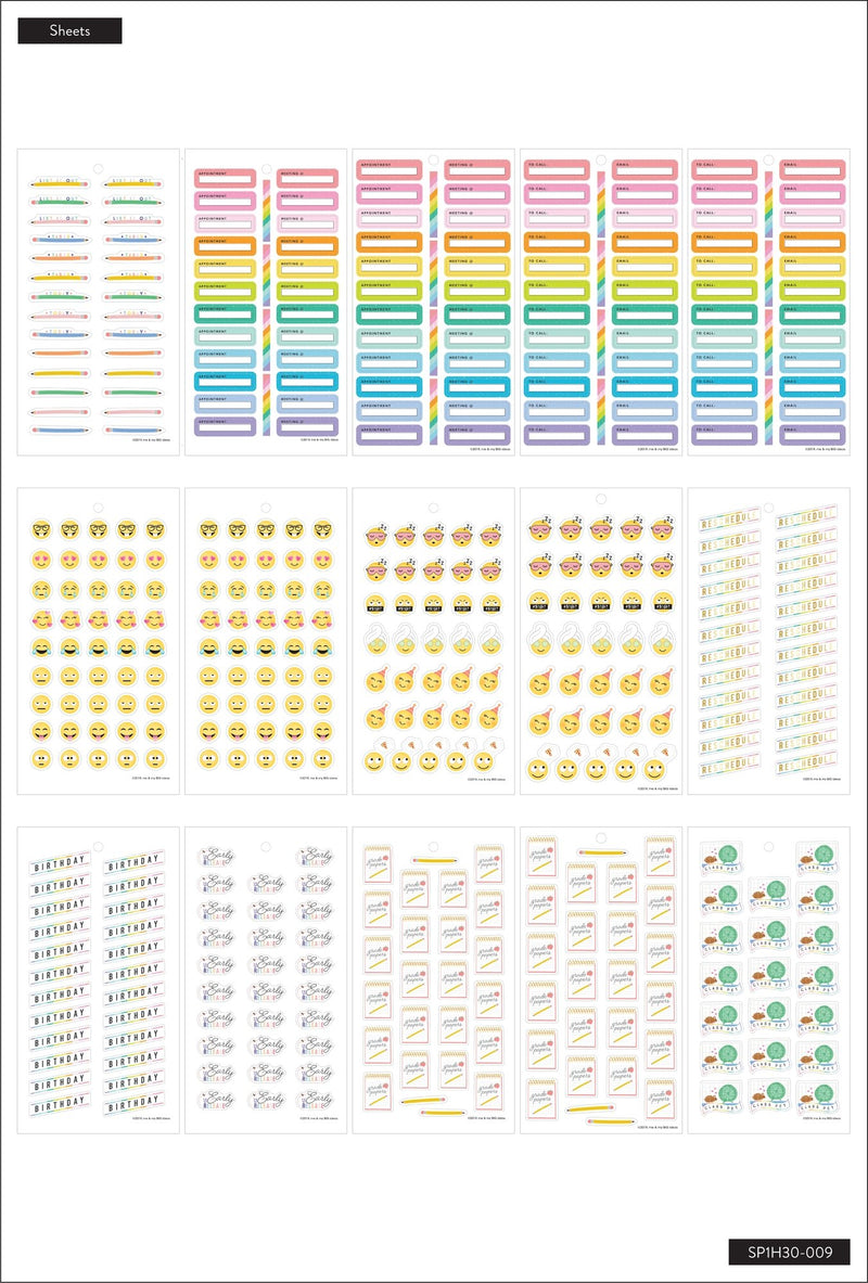 Adding Value Stickers Value Pack Stickers - Icons Teacher - BIG – Happy Planner