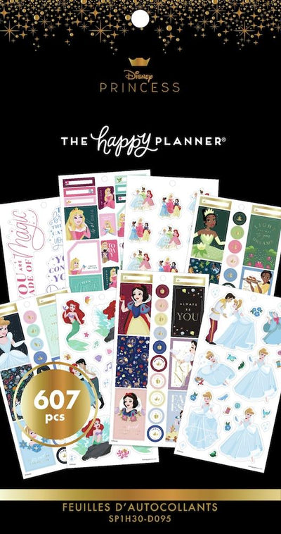 Disney Princess The Happy Planner Sticker Book 607 Pieces New