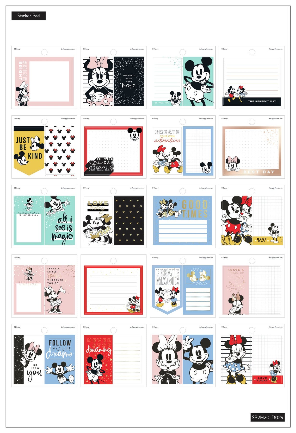 Mickey Mouse and Minnie Mouse Tiny Stickers Pad – Happy Planner mickey-mouse-and-minnie-mouse-tiny-stickers-pad-happy-planner