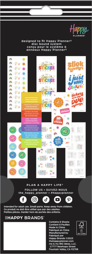I Heart R Sticker I Heart Stickers - 8 Sticker Sheets – Happy Planner