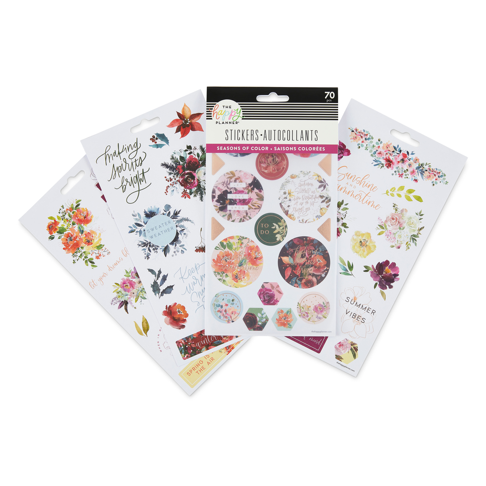 The Happy Planner Cosmic Watercolor Sticker Pack - 30 Sheets, 494 Stickers For Planners, Journals, Scrapbooks - View #4