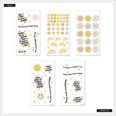 Smiley Face - 5 Sticker Sheets