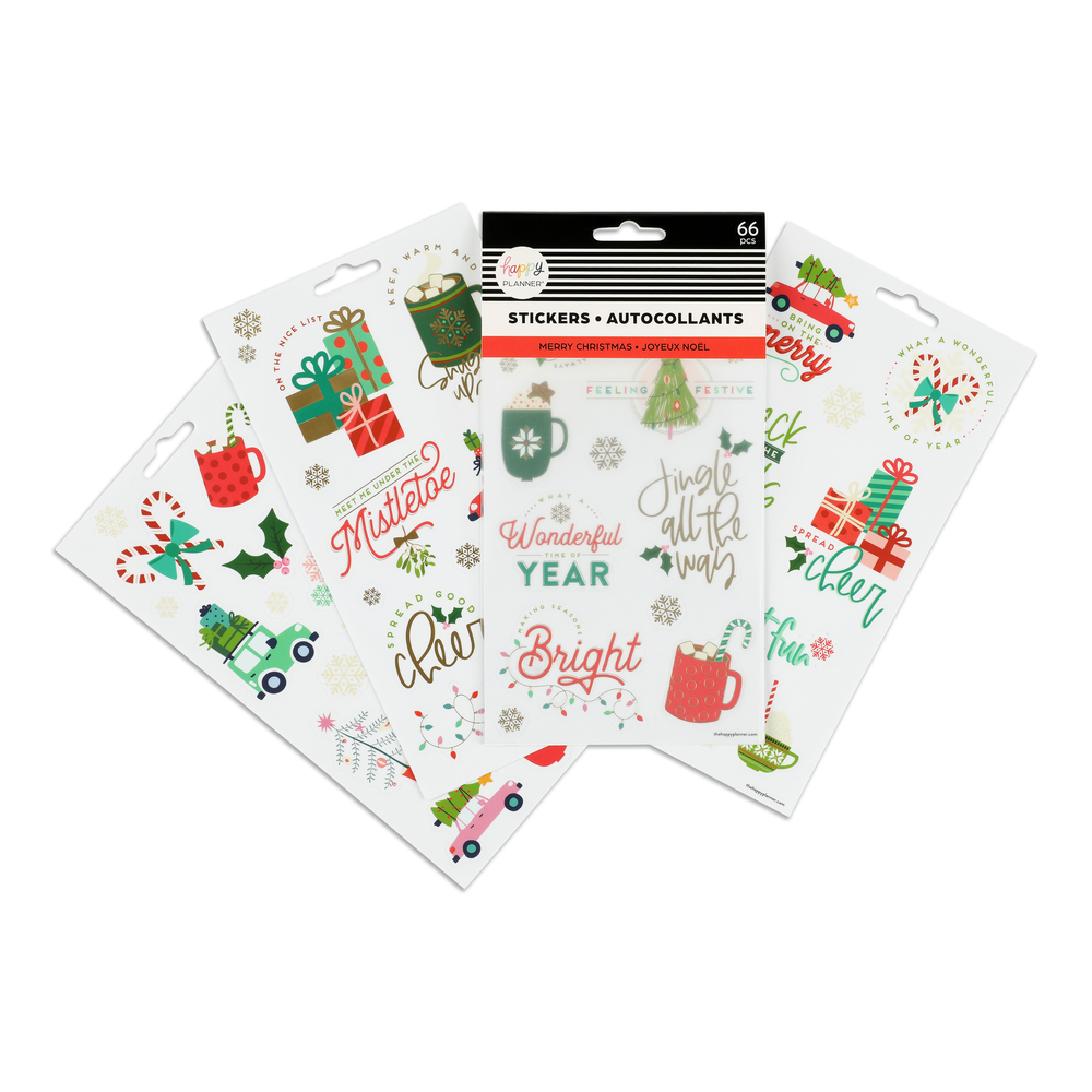 Merry Christmas Stickers - 5 Sheets – Happy Planner merry-christmas-stickers-5-sheets-happy-planner