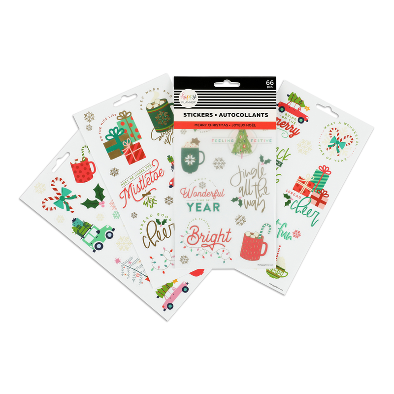 Merry Christmas Stickers - 5 Sheets