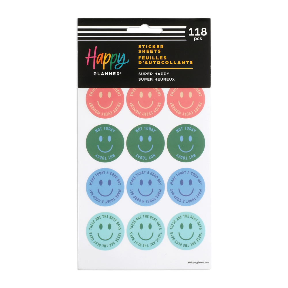 Sticker Happy Sticker Super Happy - 5 Sticker Sheets – Happy Planner