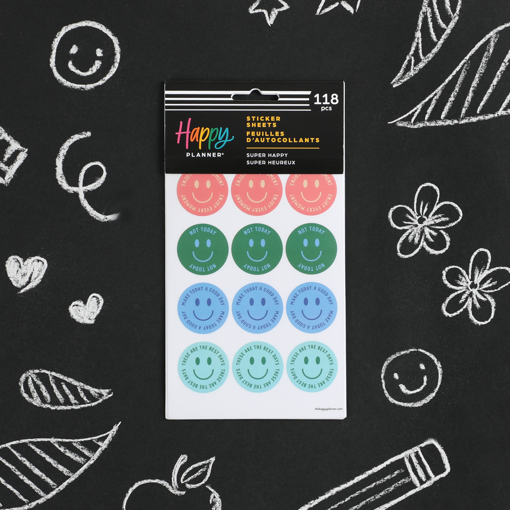 Too Happy Sticker Super Happy - 5 Sticker Sheets – Happy Planner