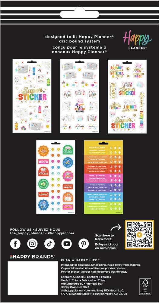 I Heart R Sticker I Heart Stickers - 5 Sticker Sheets – The Happy Planner