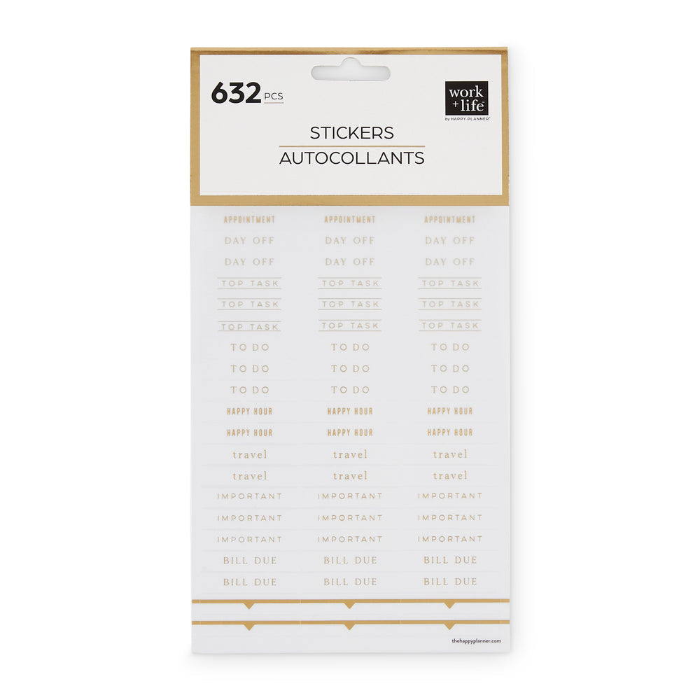 Work + Life - 8 Sticker Sheets – Happy Planner