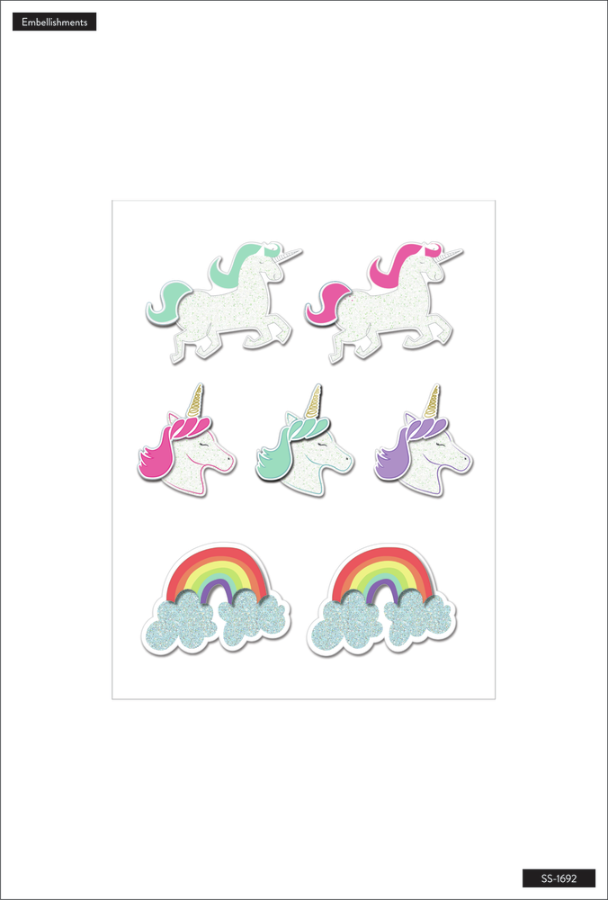 Sticker Sheet - Unicorns and Rainbows
