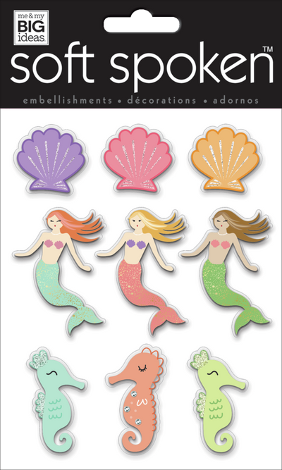 Sticker Sheet - Mermaids and Seashells