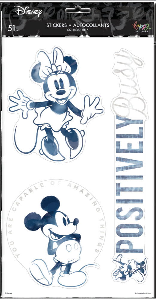 Disney© Mickey Mouse & Minnie Mouse Indigo Large Icons Stickers