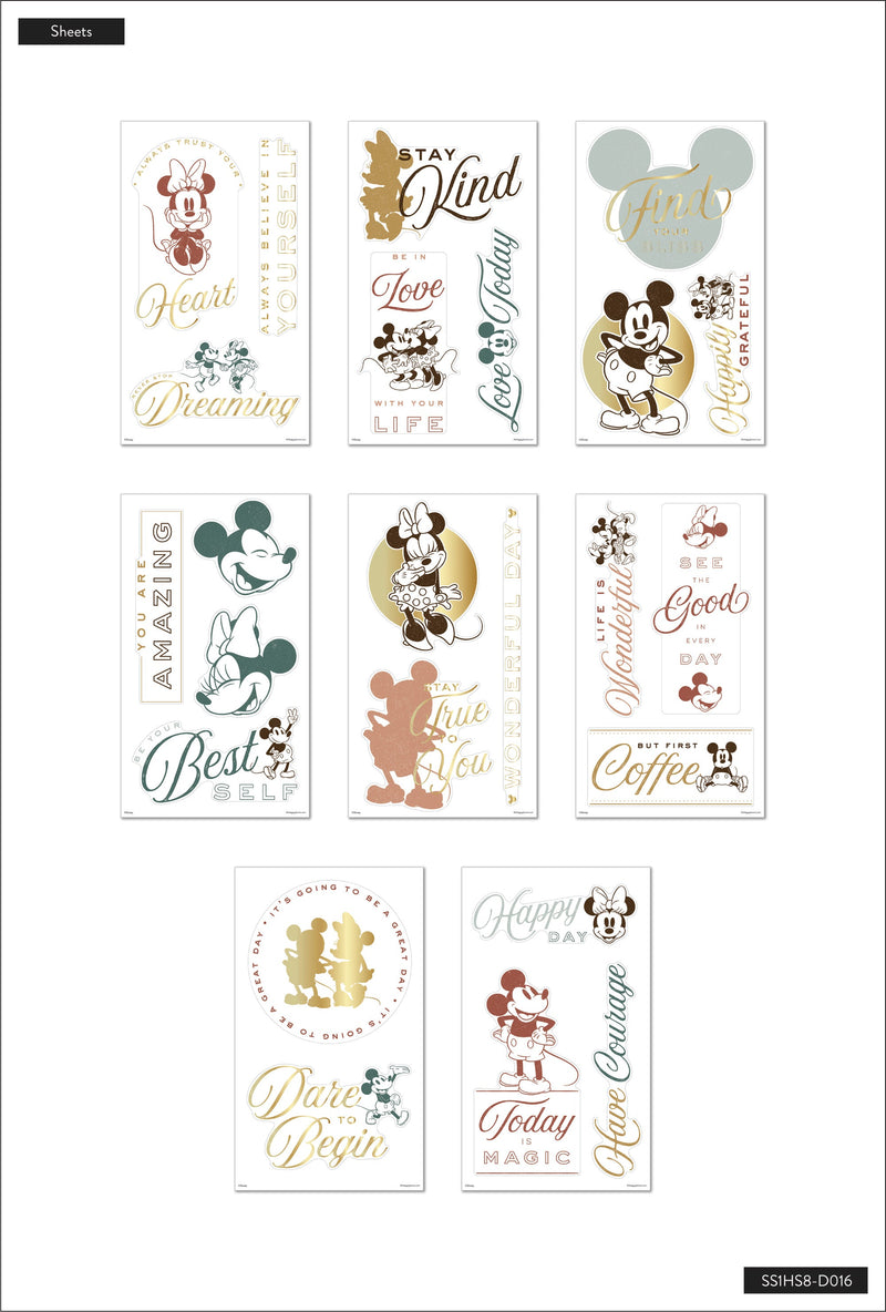 The Happy Planner Disney Mickey Mouse & Minnie Mouse Farmhouse Large Value Pack Stickers