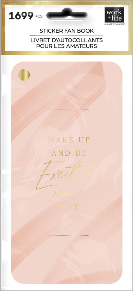 Work + Life Minimalist Fan Sticker Book - 16 Sheets - Blush – Happy Planner