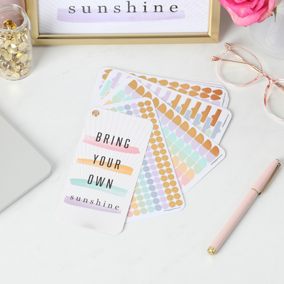 Work + Life Bright Pastels Fan Sticker Book - 16 Sheets – Happy Planner