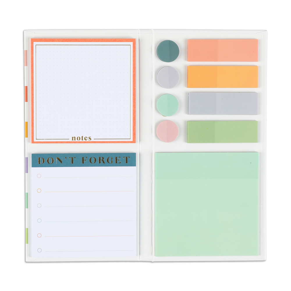Work Notes Sign Work + Life Sticky Notes & Flag Labels - Bright Pastels – Happy Planner