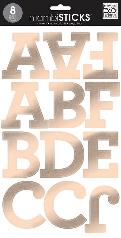 Me & My Big Ideas Aurora Rose Gold Foil - Large Word Stickers