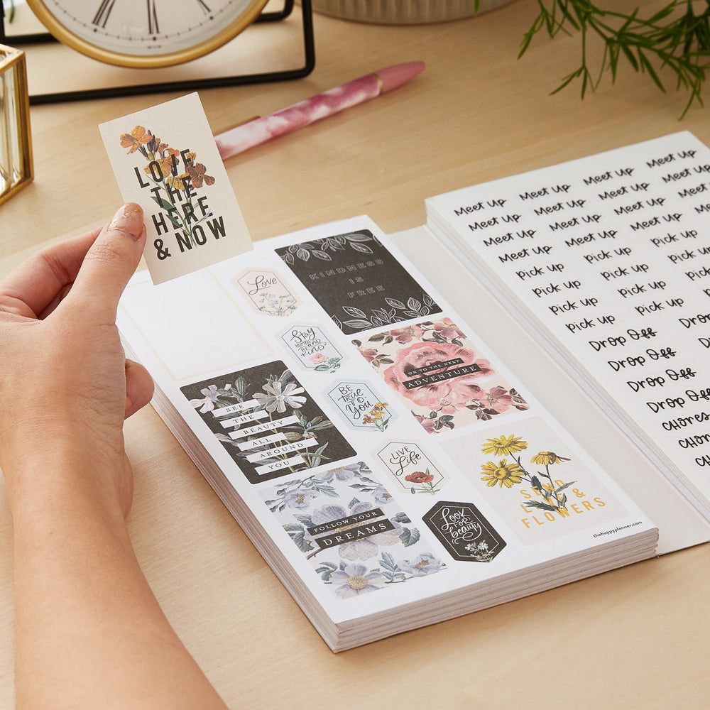 Mega Value Pack Stickers | Flowers & Notes 100 Sheets | The Happy Planner