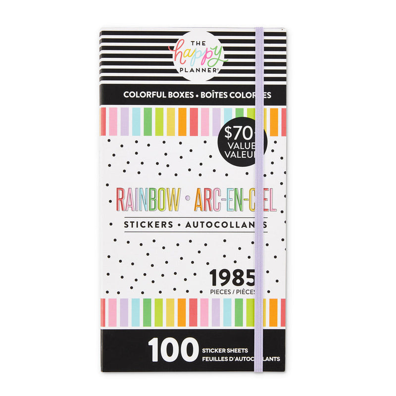 The Happy Planner Mega Value Pack Stickers 100 Sheets Colorful Boxes