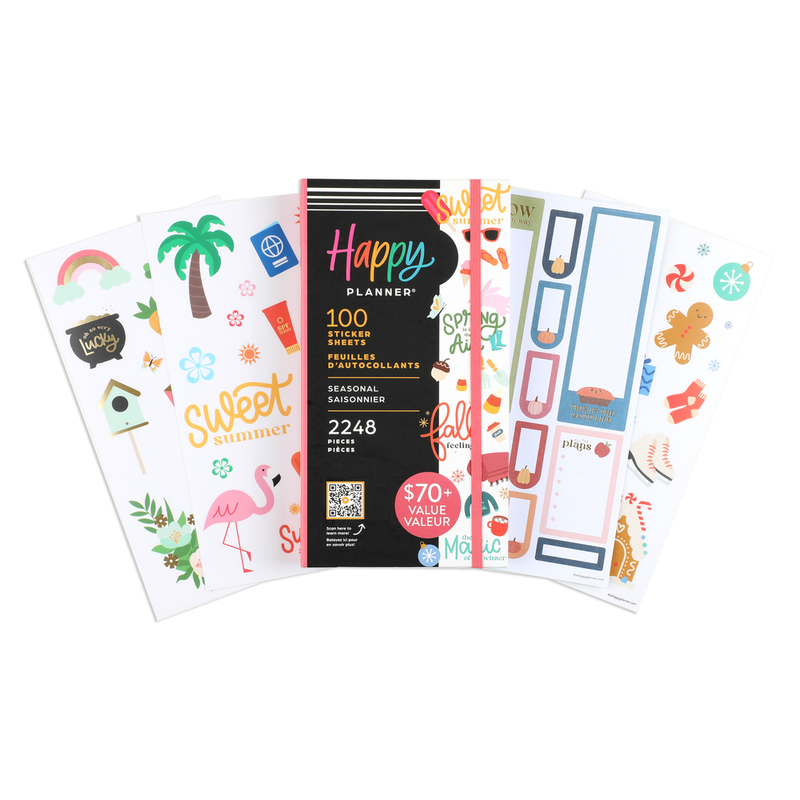 Mega Value Pack Stickers - 100 Sheets - Seasonal
