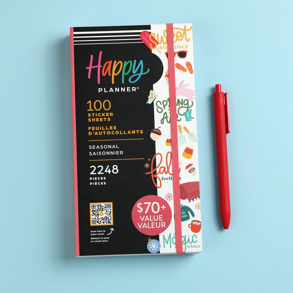 The Happy Planner Seasonal Sticker Book 1557 pieces Missing 2 Sheet 6  Stickers