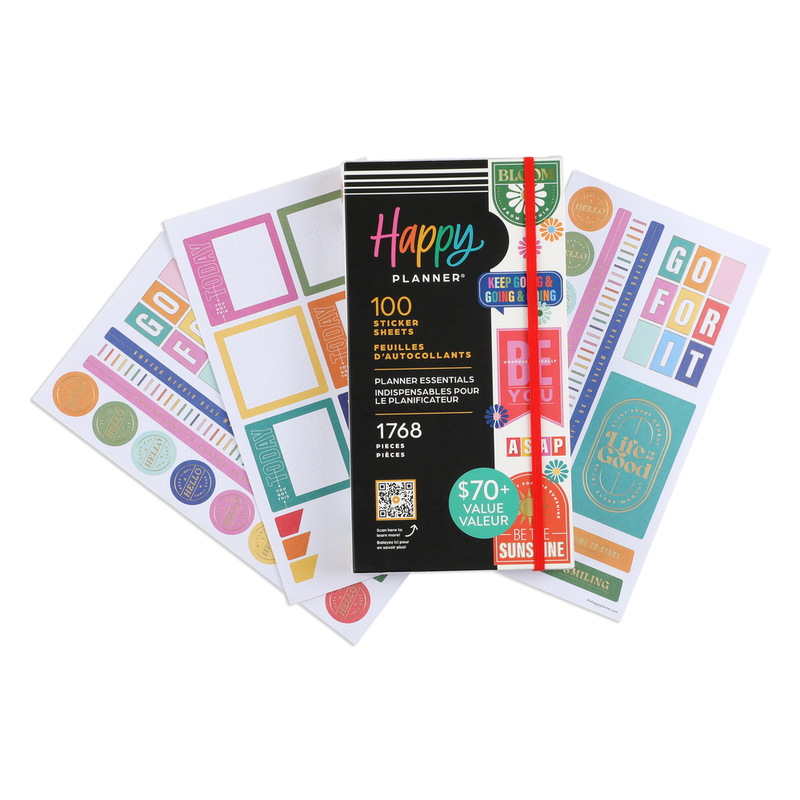 Planner Essentials Planner Essentials - Mega Value Pack Stickers - 100 Sheets – Happy Planner