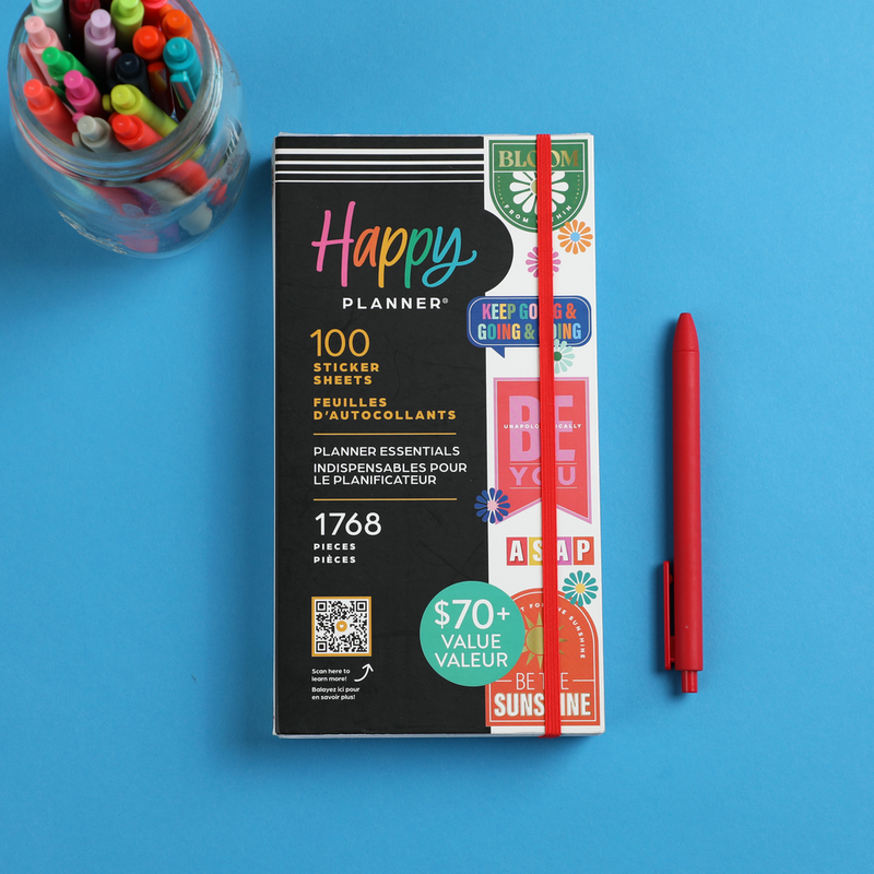 Mega Value Pack Stickers - 100 Sheets - Rainbow Colorful Boxes – The Happy  Planner
