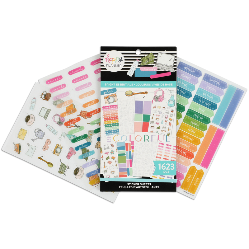Value Pack Stickers - Bright Clear Essentials – Happy Planner