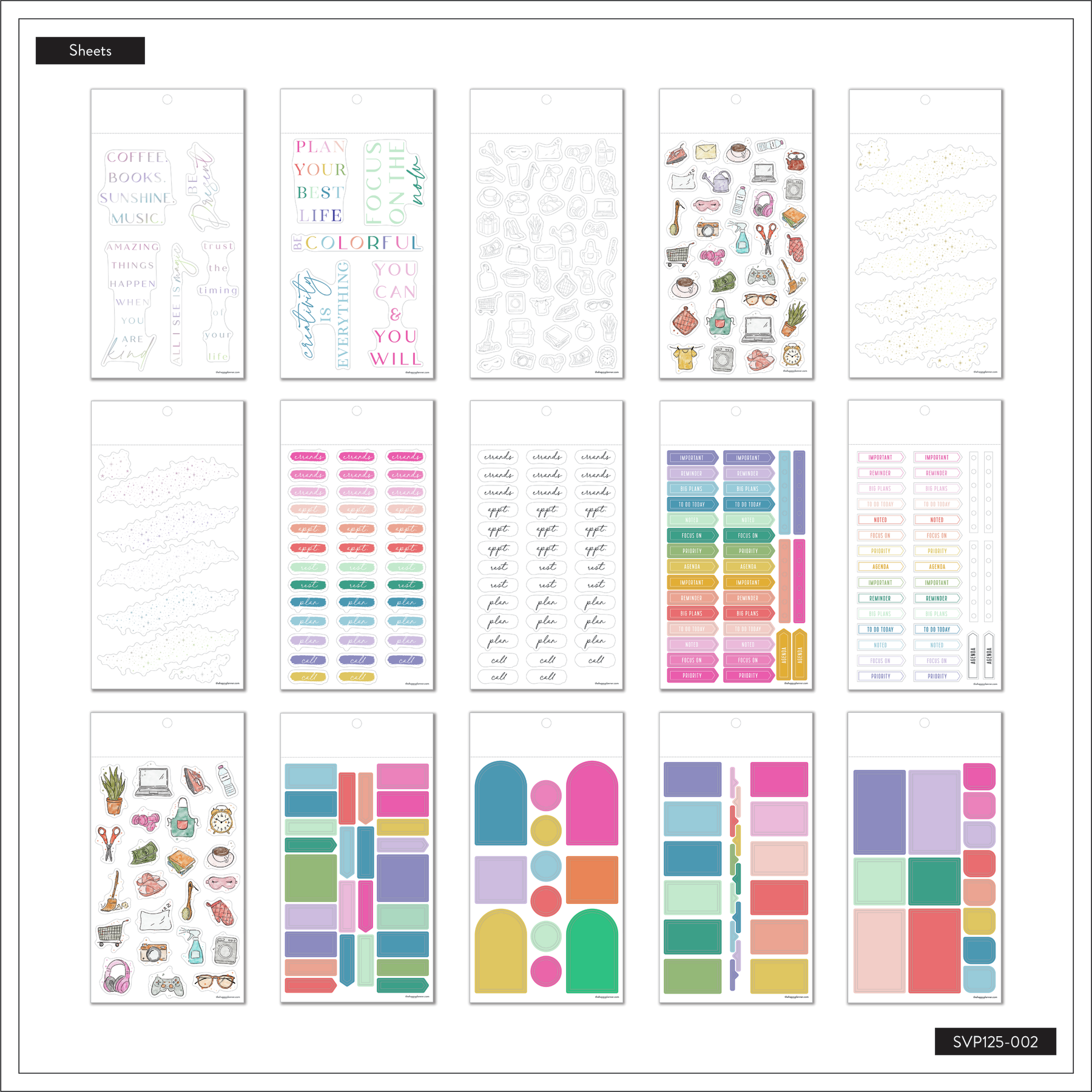 Value Pack Stickers - Bookish – The Happy Planner