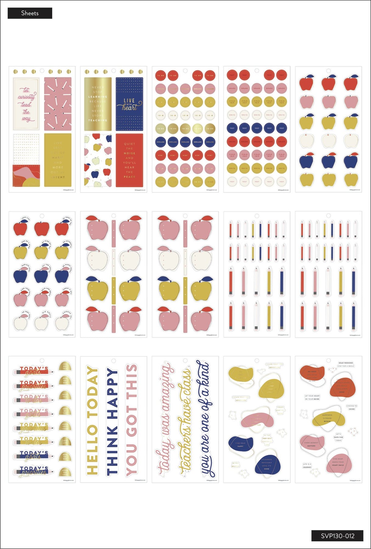 Sticko Primary Colors Block Alphabet Letter Stickers Planner Teacher  Scrapbook