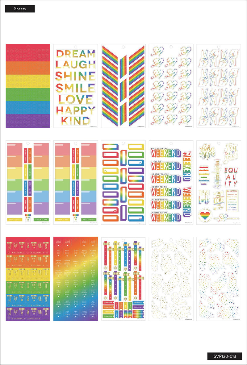 Art Deco Rainbow Alphabet Stickers – The Happy Planner