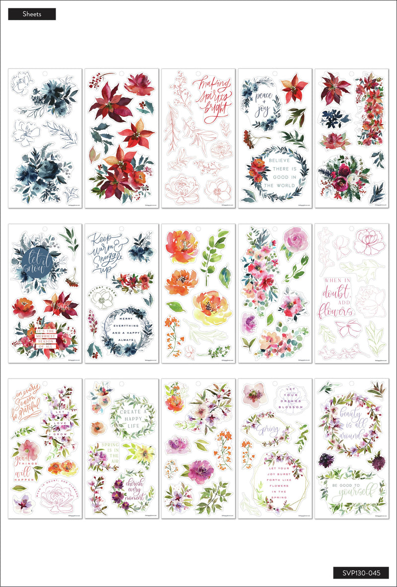 Value Pack Stickers - Seasonal Florals