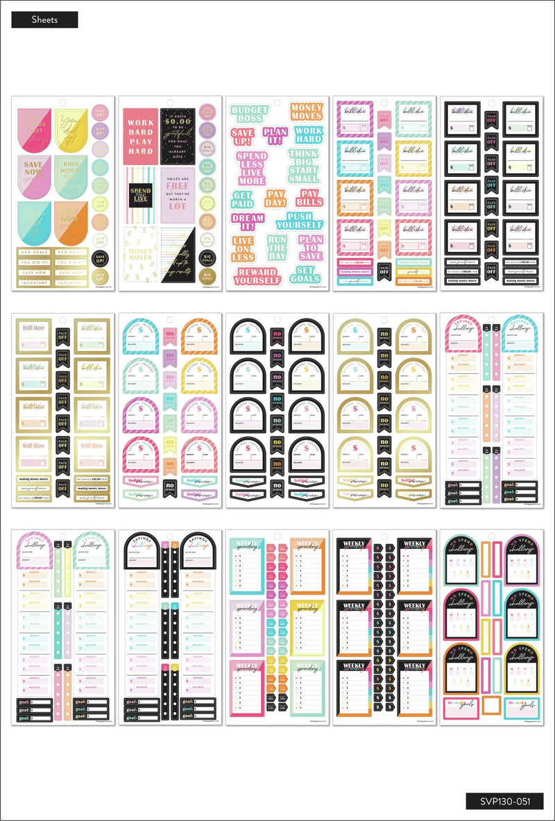 Adding Value Stickers Value Pack Stickers - Bright Budget – Happy Planner