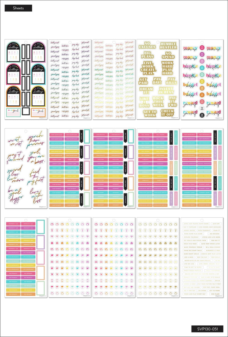 Adding Value Stickers Value Pack Stickers - Bright Budget – Happy Planner