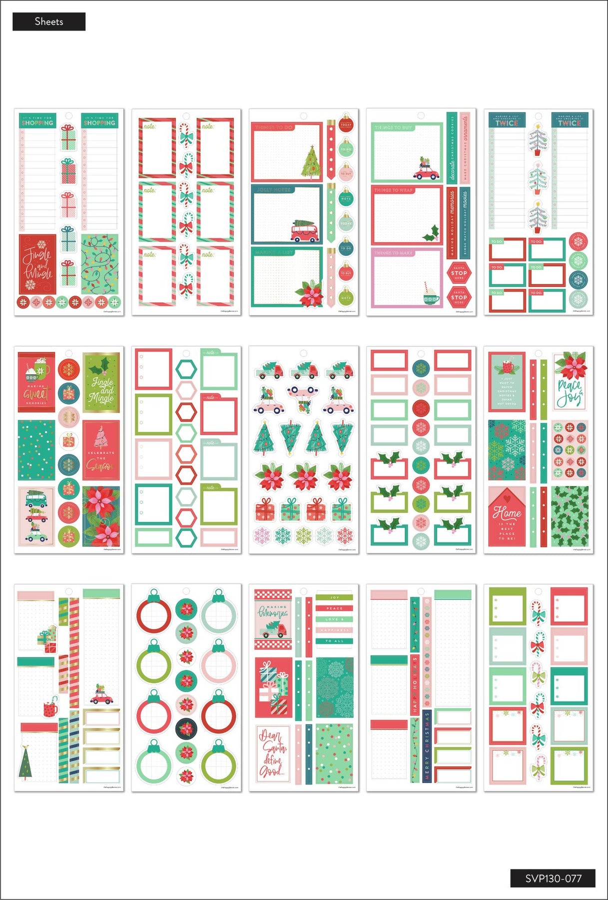 Merry Christmas Value Pack Stickers | The Happy Planner