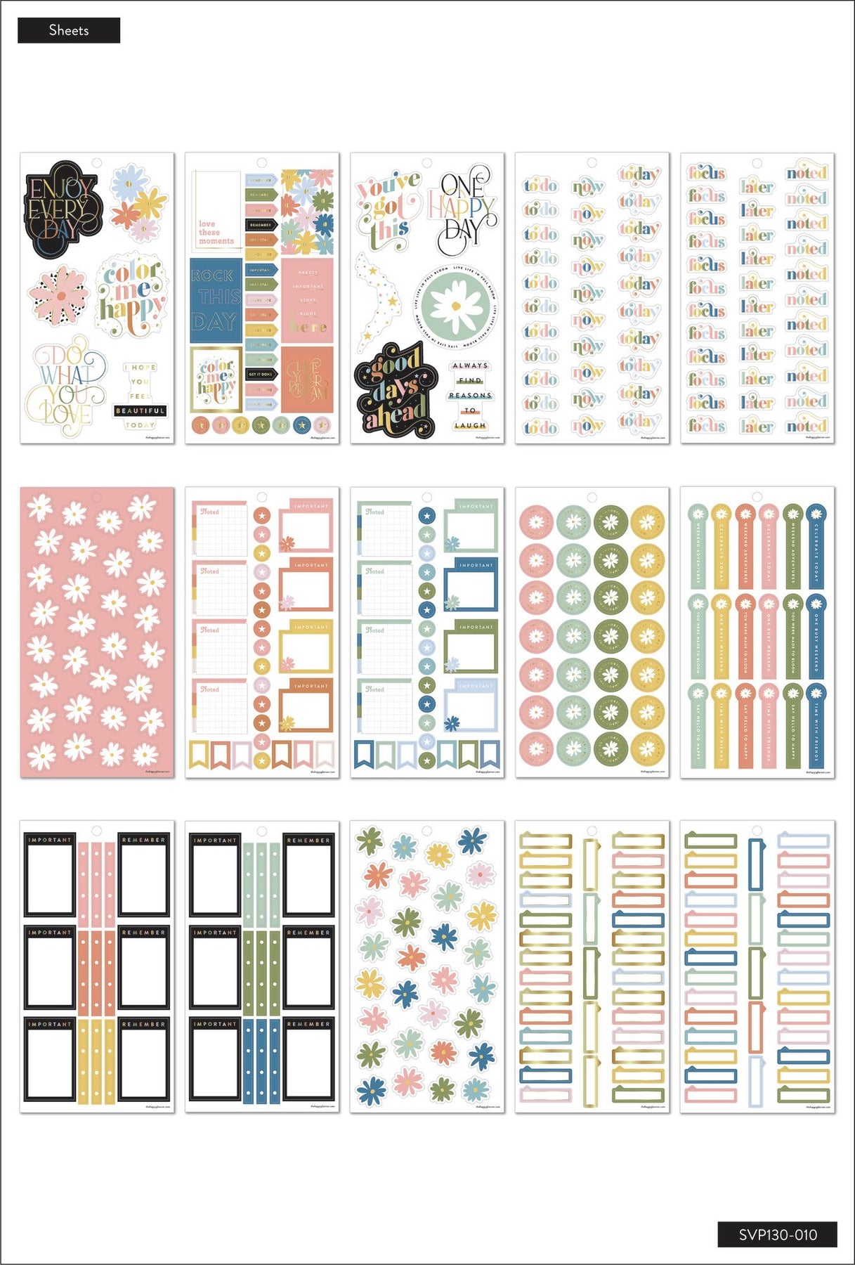 Planner Stickers : Positivi-TEA - Mini Elements // Holo Silver Foil (B
