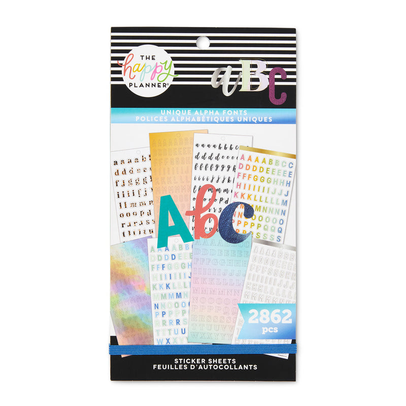 12 Sheets 2 Inch Large Letter Stickers, 600 Pcs Letter Stickers