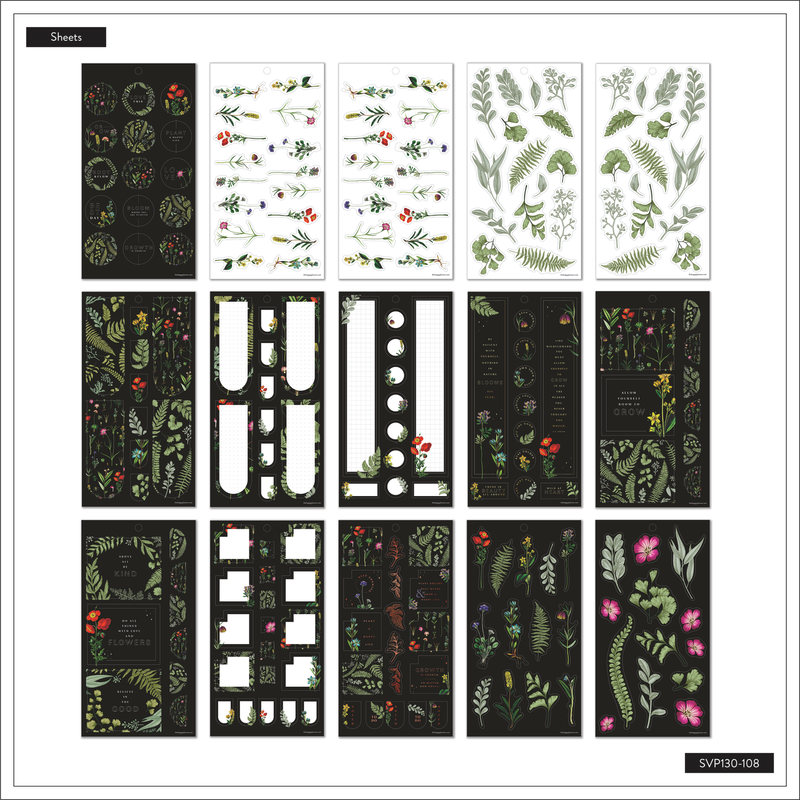 Value Pack Stickers - Deep Botanicals Floral