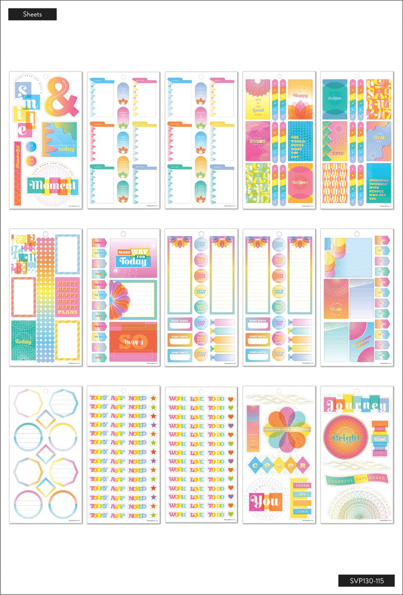Value Pack Stickers - Retro Print – The Happy Planner