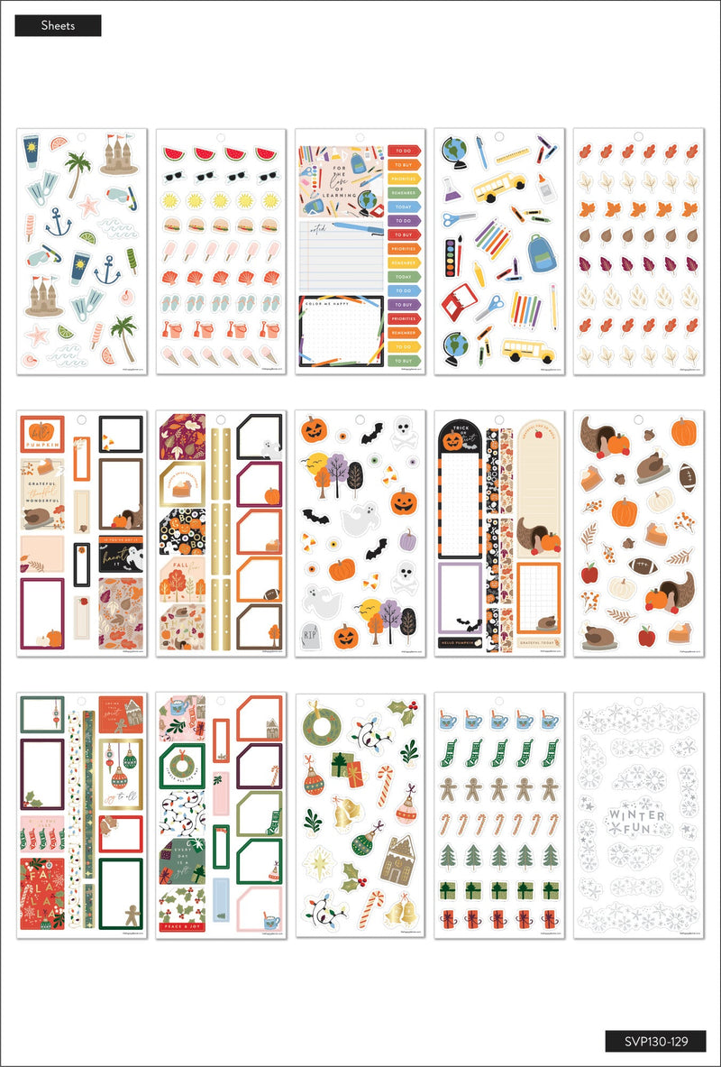 Happy Planner Washi Sticker Book-Seasonal, 451/Pkg