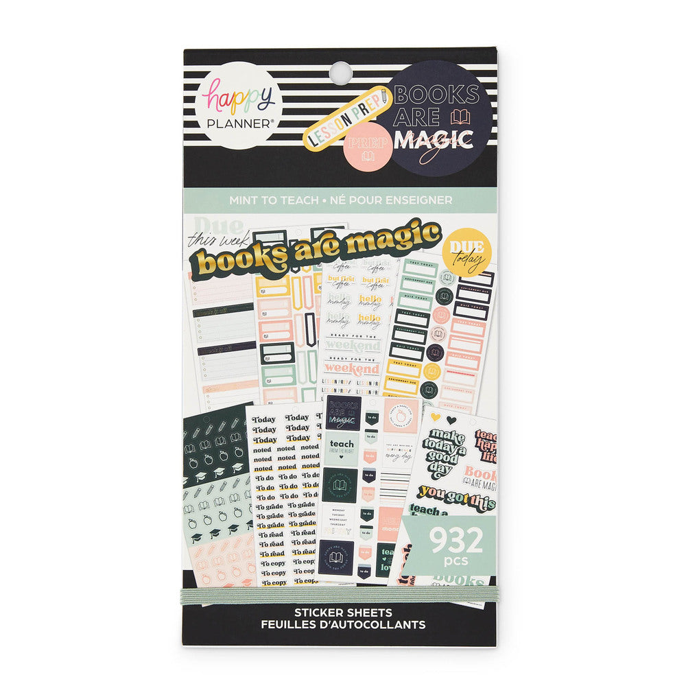 Brand New Happy factory Planner Whimsy Teacher Sticker Book Value Pack Bundle Set