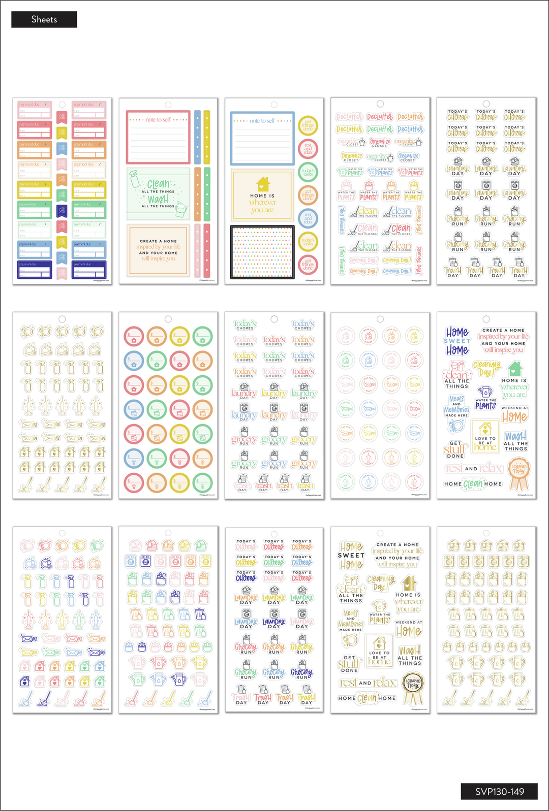 Value Pack Stickers - Essential Home