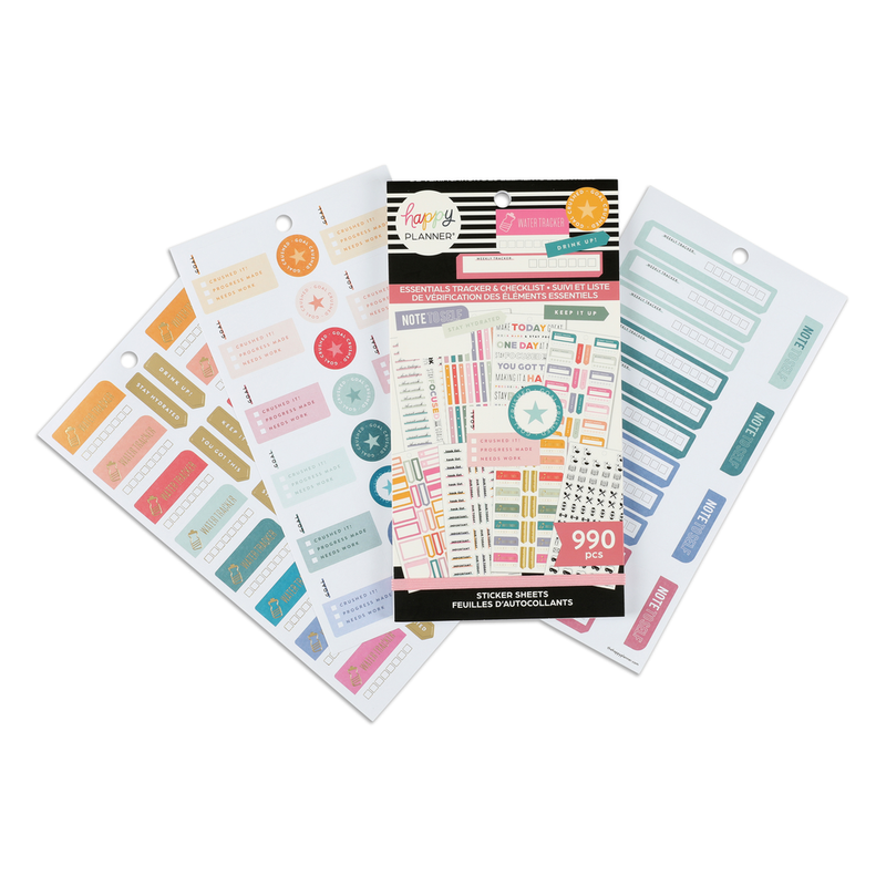 Value Pack Stickers - Essentials Trackers & Checklists – Happy Planner