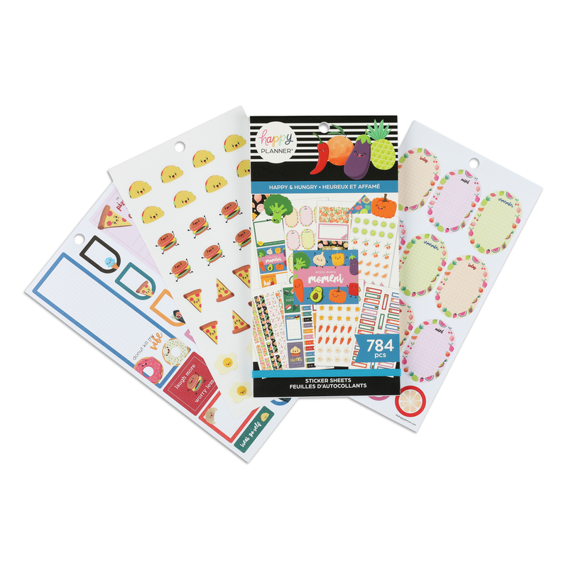 Food Hunger Sticker Value Pack Stickers - Happy & Hungry Food – Happy Planner