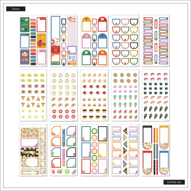 Cute food Sticker pack Printable stickers for kids Sweets