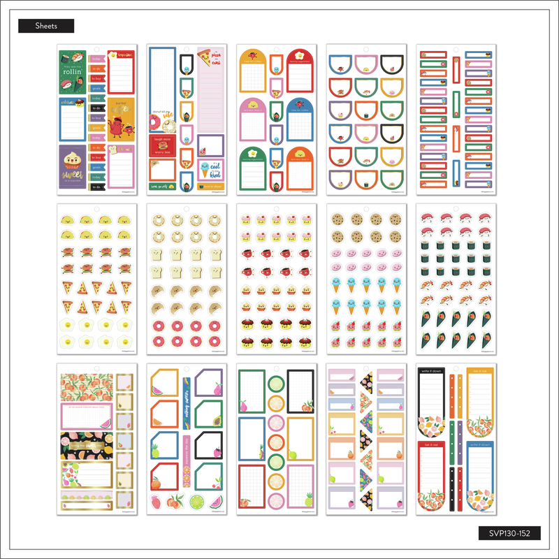 Food Hunger Sticker Value Pack Stickers - Happy & Hungry Food – Happy Planner