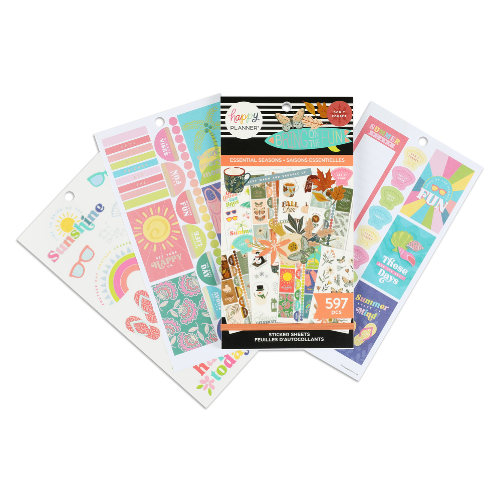 Happy Planner Washi Sticker Book-Seasonal, 451/Pkg